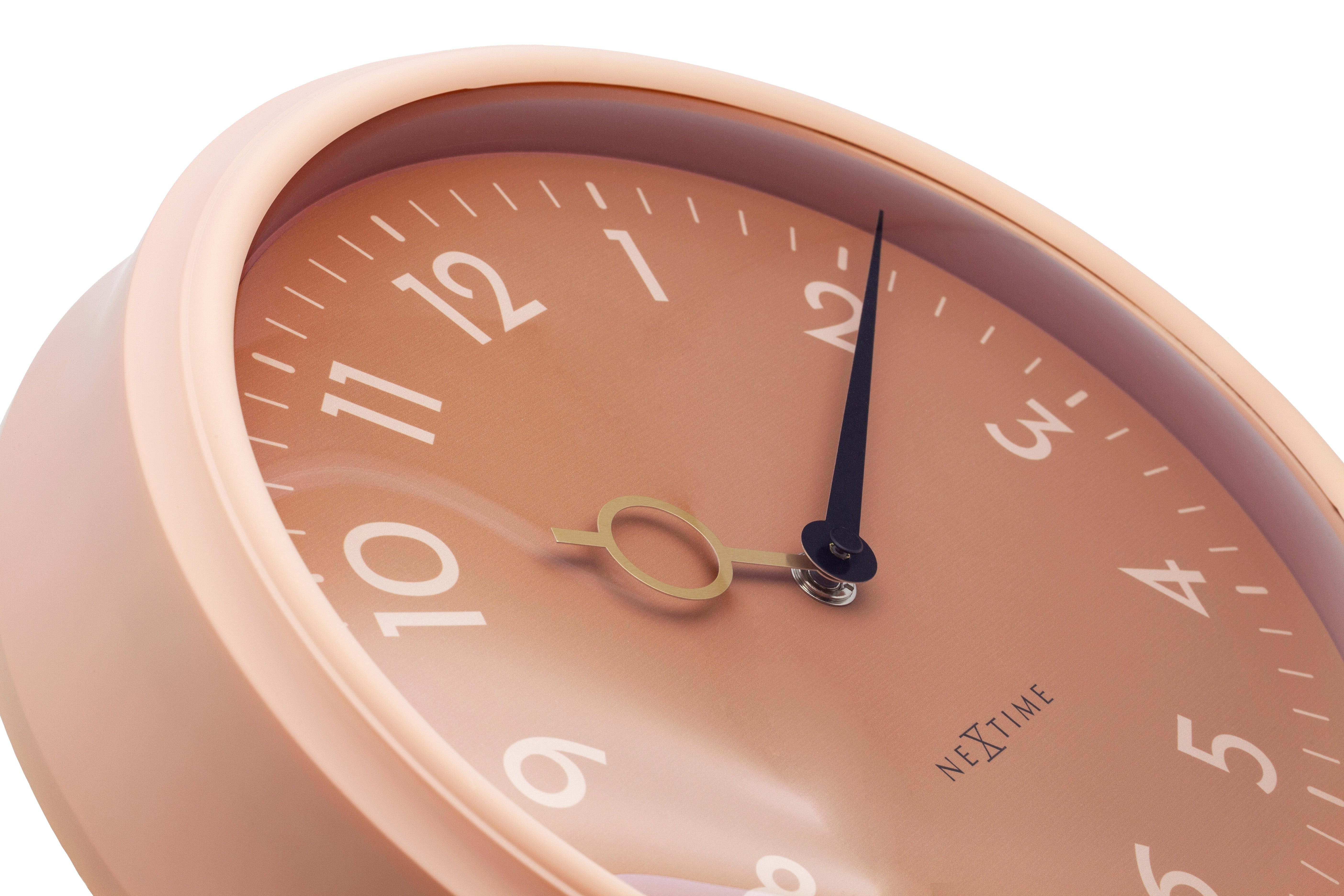 nextime-golden-hour-wall-wanduhr-30-5-cm-abs-pfirsich-teal image 5