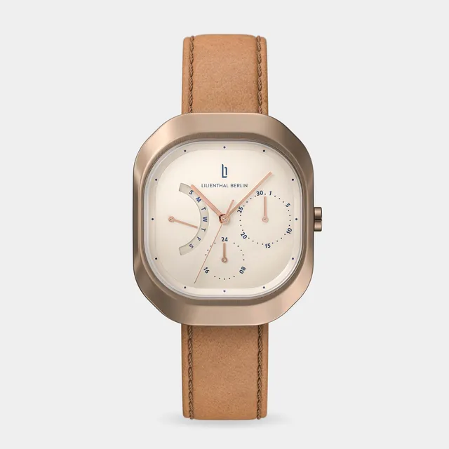 lilienthal-berlin-multimatica-bronze-almond-rechteck-uhr-mit-datum image 1