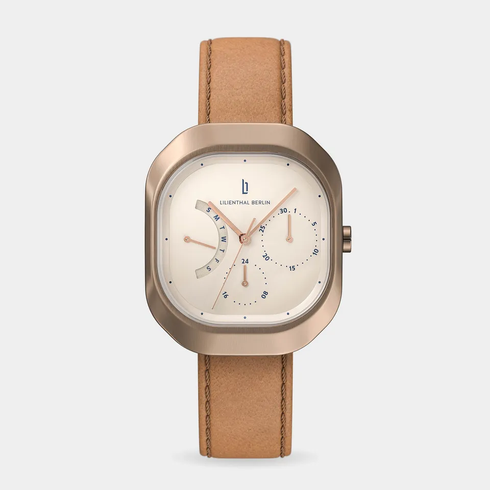 lilienthal-berlin-multimatica-bronze-almond-rechteck-uhr-mit-datum image 1