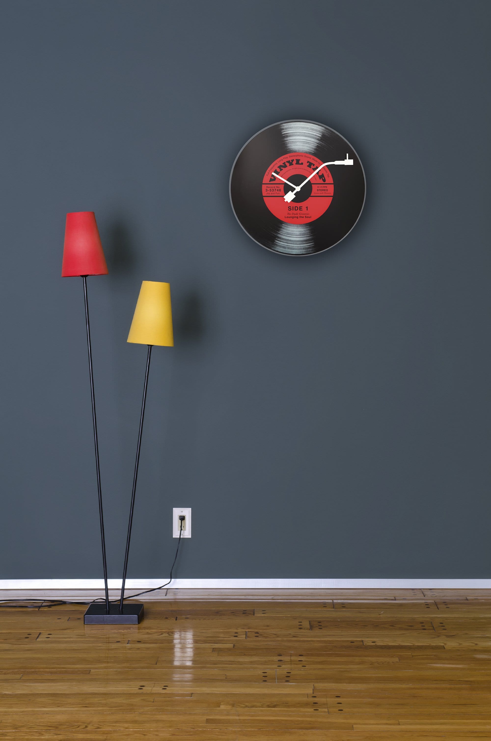 nextime-vinyl-tap-wanduhr-43-cm-lautlos-glas-lp-design-schwarz image 6