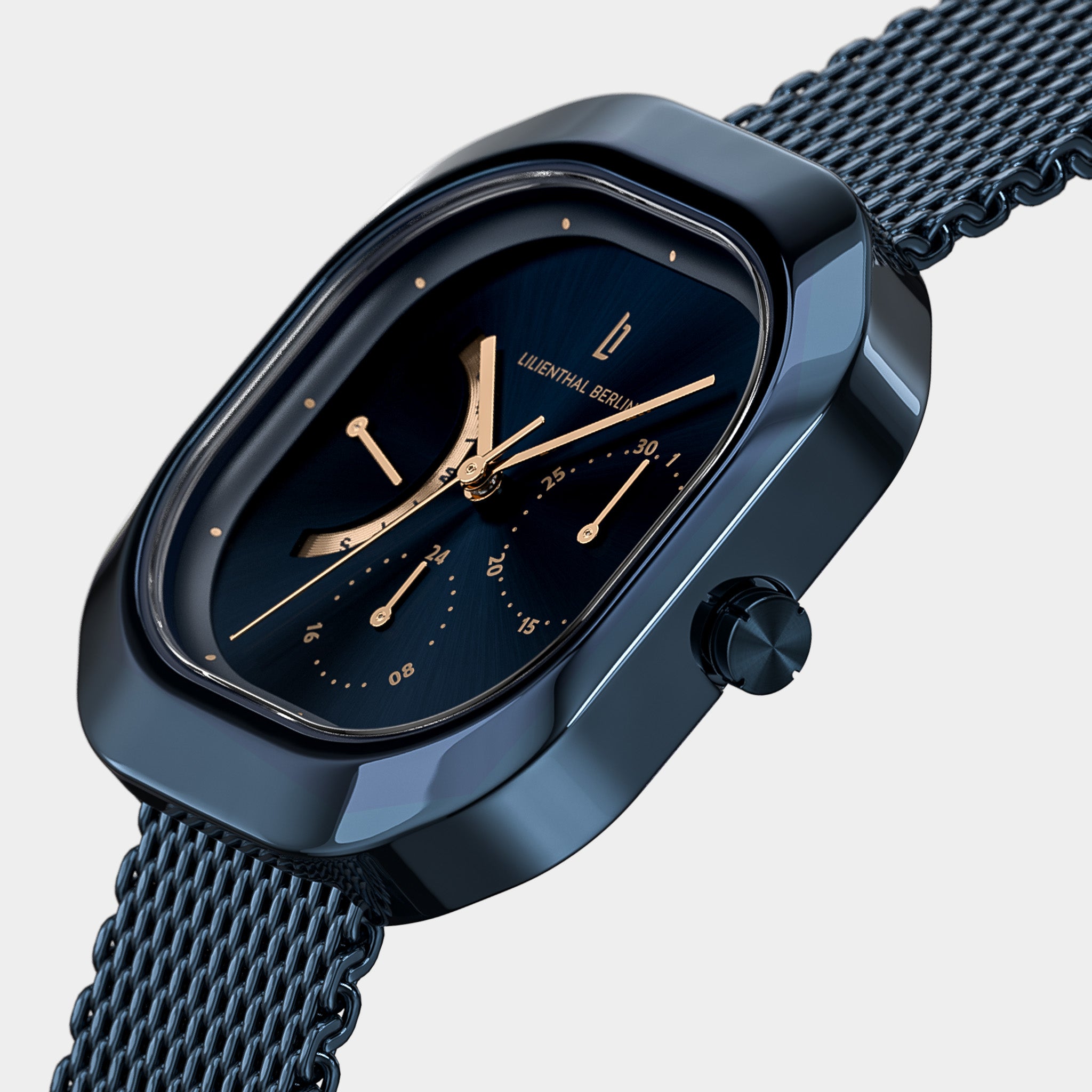 lilienthal-berlin-multimatica-damenuhr-blue-rose-gold image 2