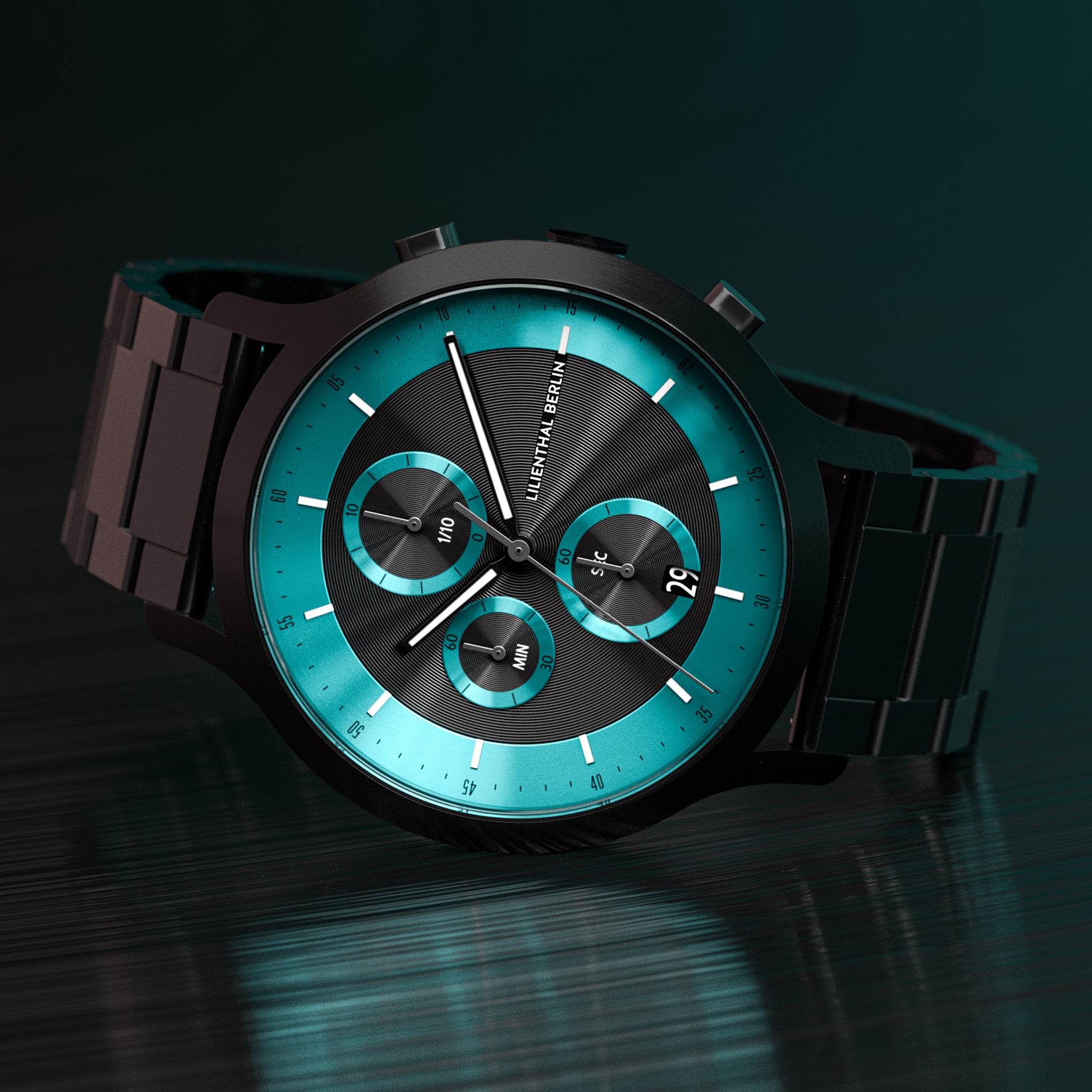lilienthal-berlin-chronograph-lp-black-cyan-chronograph image 3