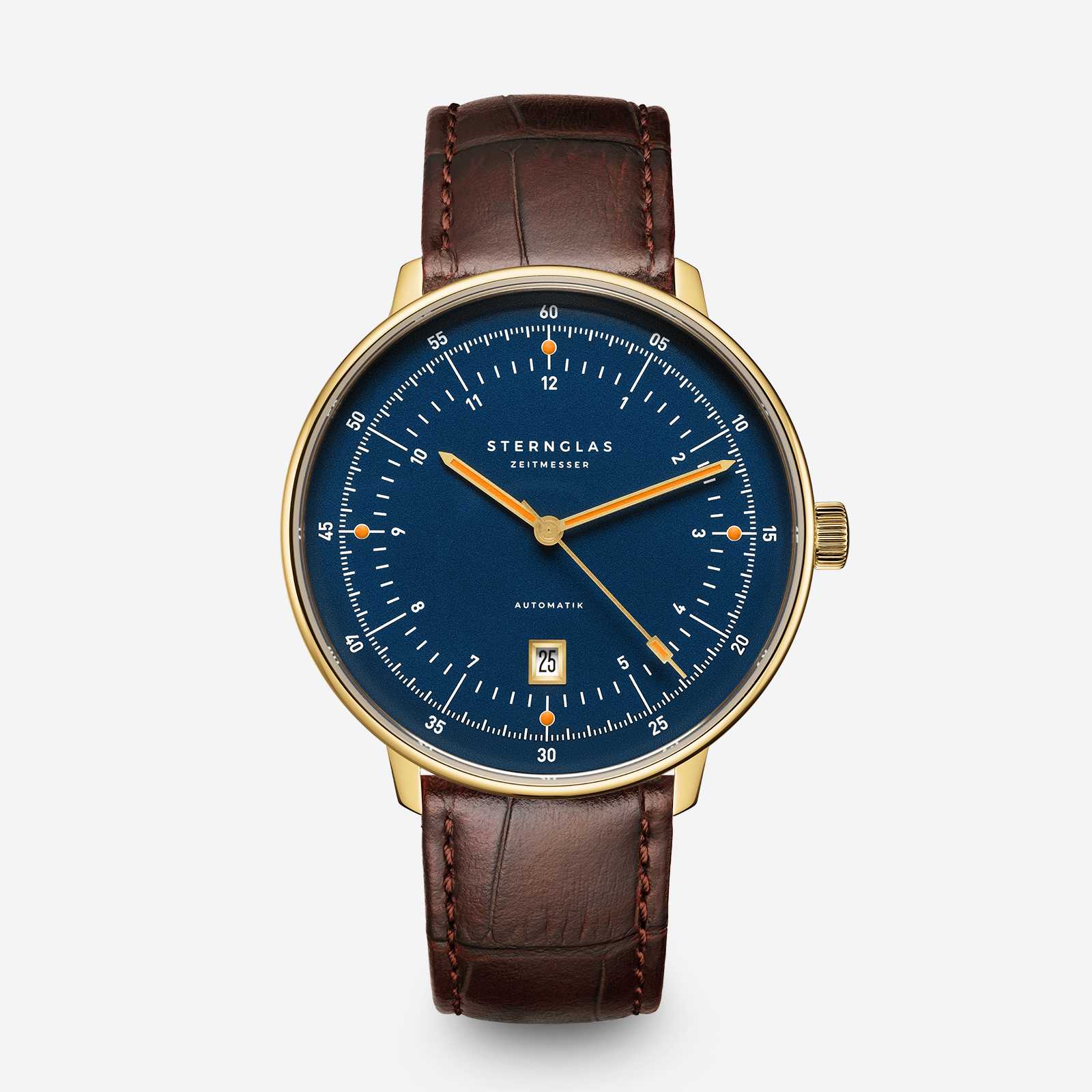 sternglas-hamburg-automatik-edition-marine-42-mm-gold-blau image 1