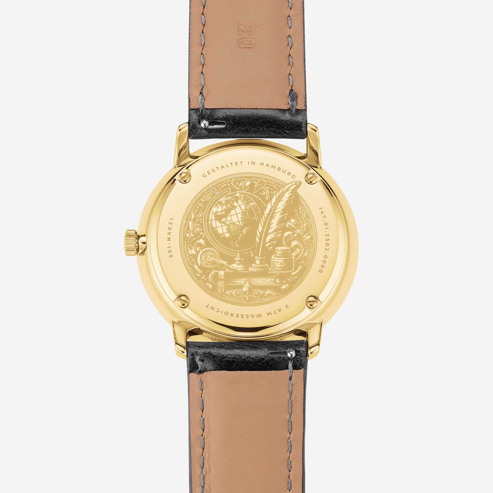 sternglas-naos-edition-heritage-quarzuhr-38-mm-gold-espresso image 6