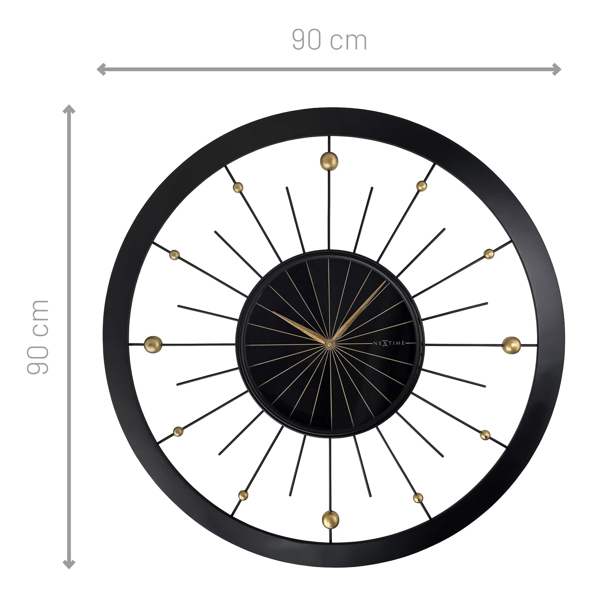 nextime-orbit-large-wanduhr-90-cm-metall-schwarz-lautlos image 8