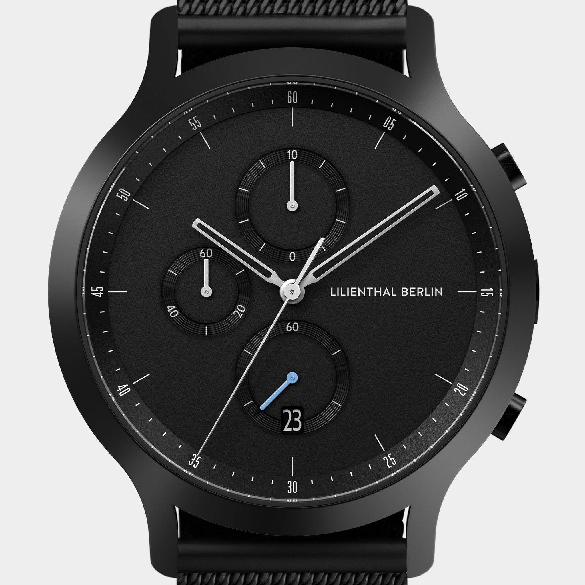 lilienthal-berlin-chronograph-all-black-mesh-armbanduhr image 6