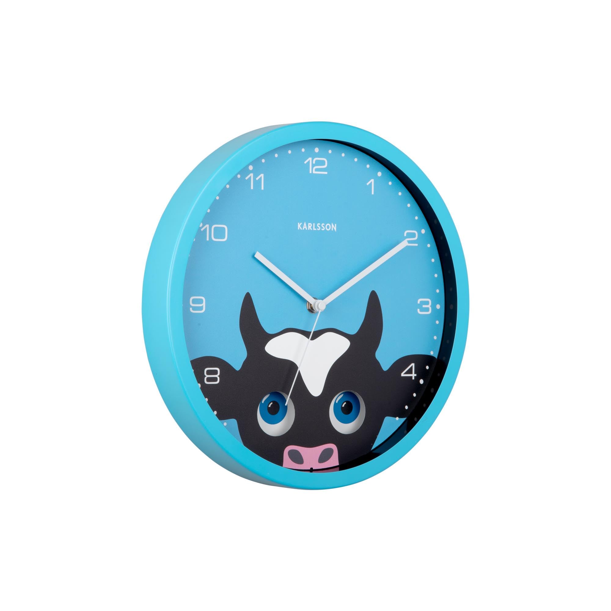 karlsson-peekaboo-cow-wanduhr-blau-30-8x4-5x30-8-cm image 3